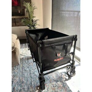 Wagon Cart Heavy Duty Foldable, Collapsible Wagon with Smallest Folding Design